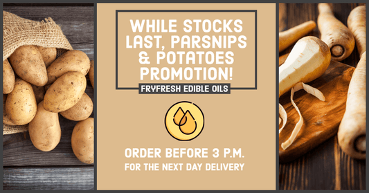 Koffmann's 5kg Crates of Parsnips & 20kg Bags of Potatoes - Fry Fresh Edible Oils