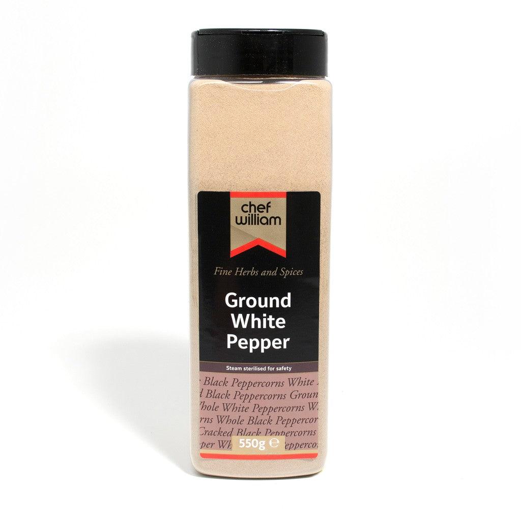 White Pepper Steam Sterilised 550g - Chef William - Fry Fresh Edible Oils