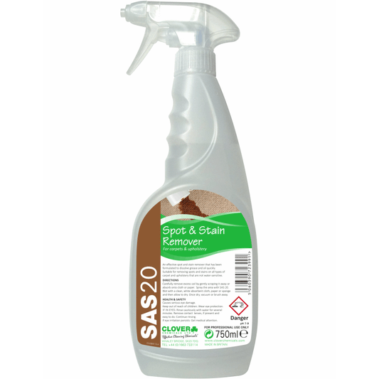 SAS 20 - Stain Remover 1 x 750ml bottle - Fry Fresh Edible Oils