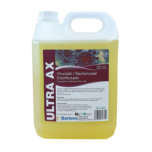 ULTRA AX Virucidal/Bactericidal Disinfectant 5L - Fry Fresh Edible Oils