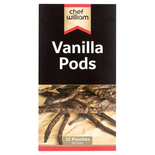 Vanilla Pods Pack of 12 Pouches - Chef William - Fry Fresh Edible Oils